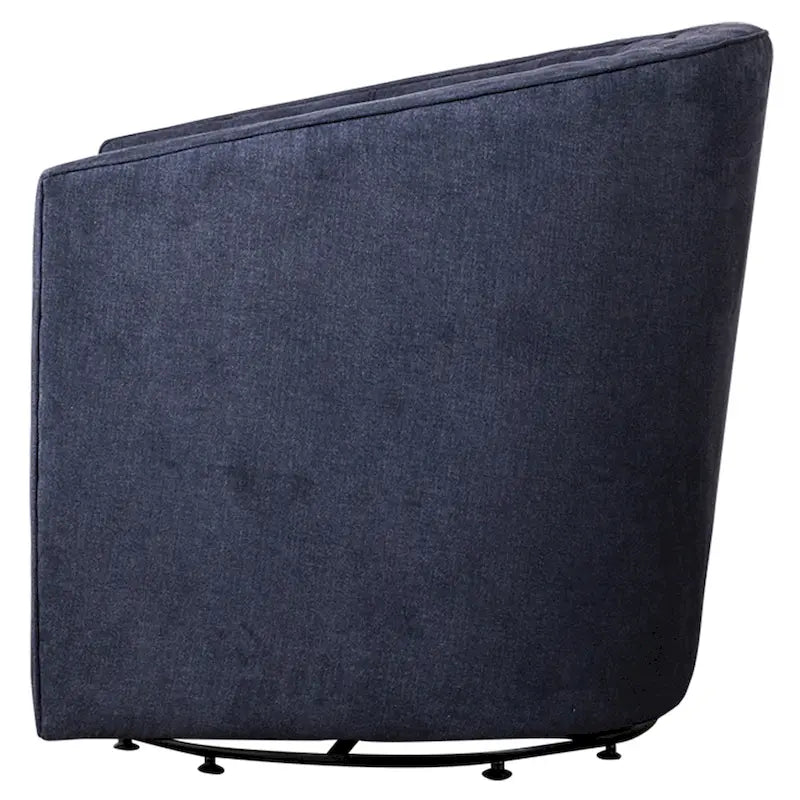 Fauteuil tonneau pivotant en tissu