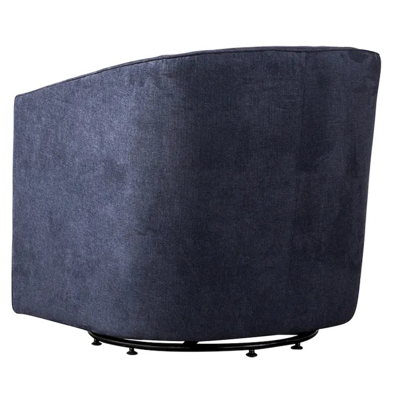 Fauteuil tonneau pivotant en tissu