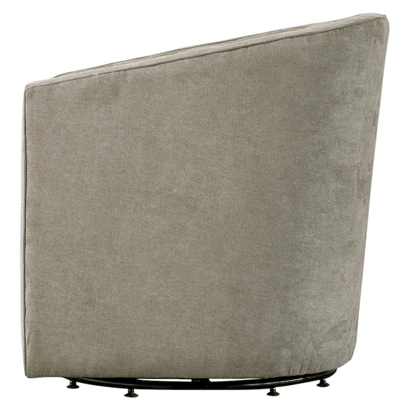 Fauteuil tonneau pivotant en tissu