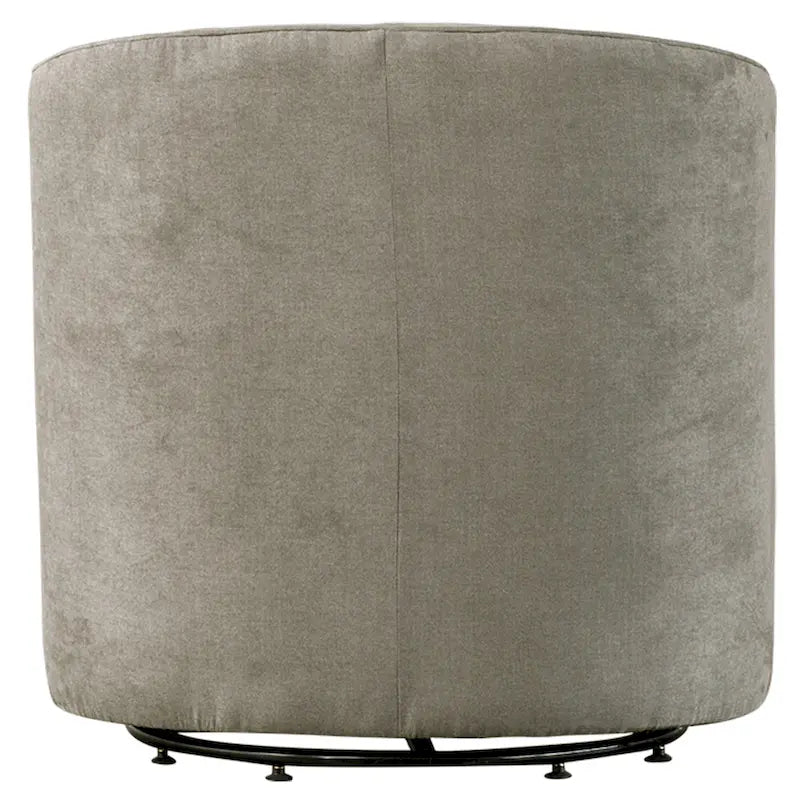 Fauteuil tonneau pivotant en tissu
