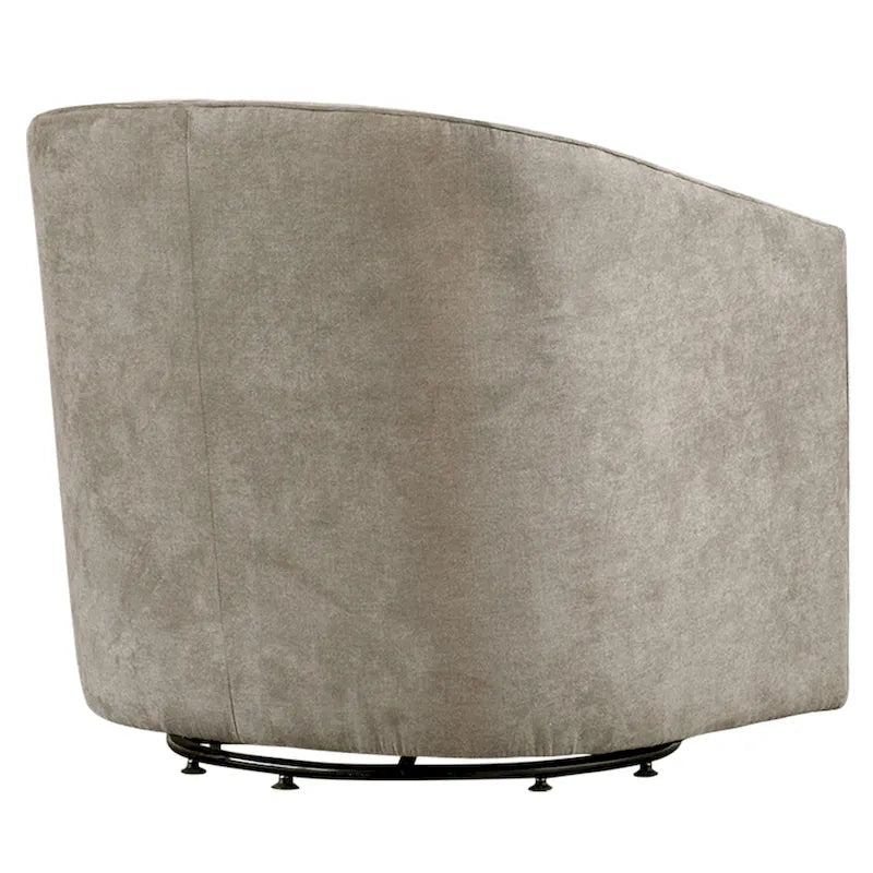 Fauteuil tonneau pivotant en tissu