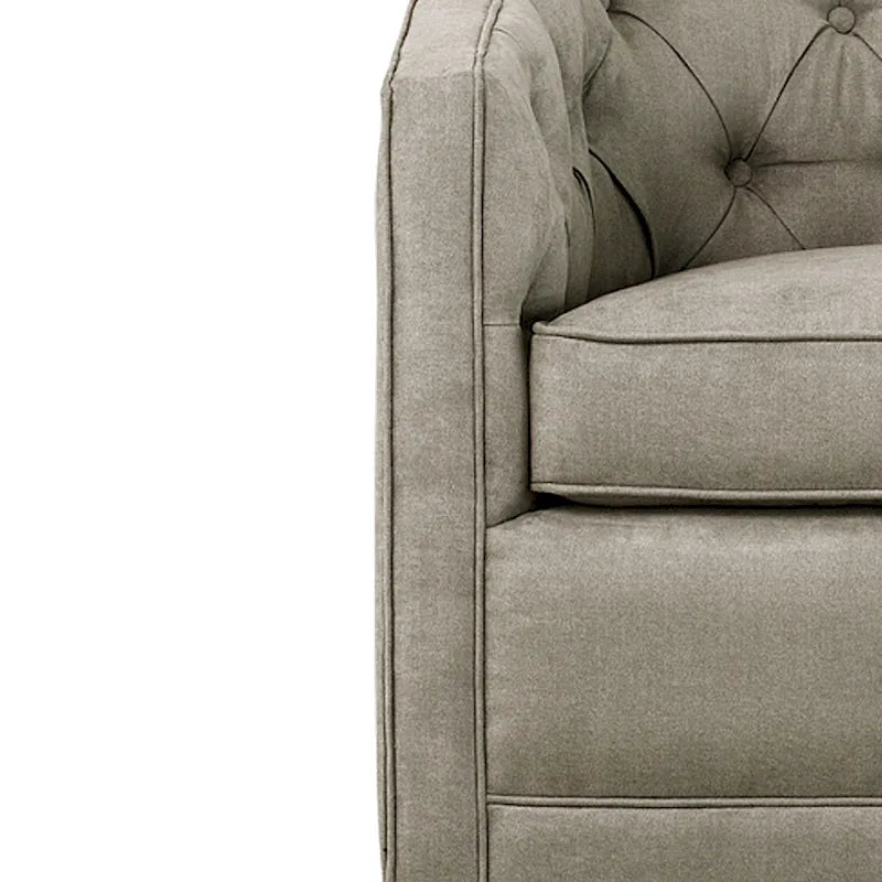 Fauteuil tonneau pivotant en tissu