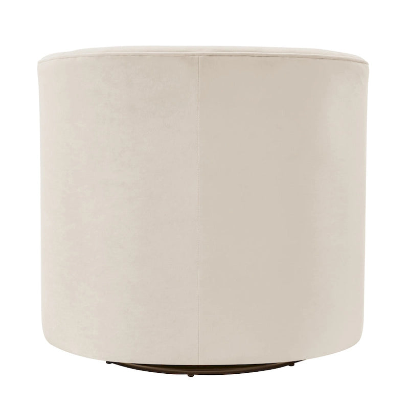 Fauteuil tonneau pivotant en tissu