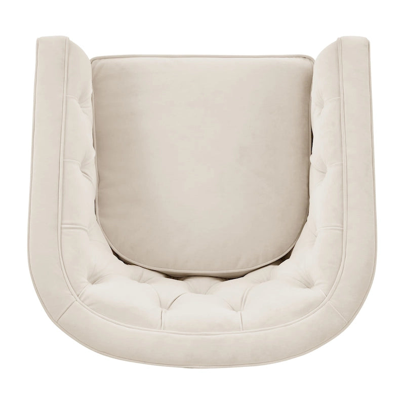 Fauteuil tonneau pivotant en tissu