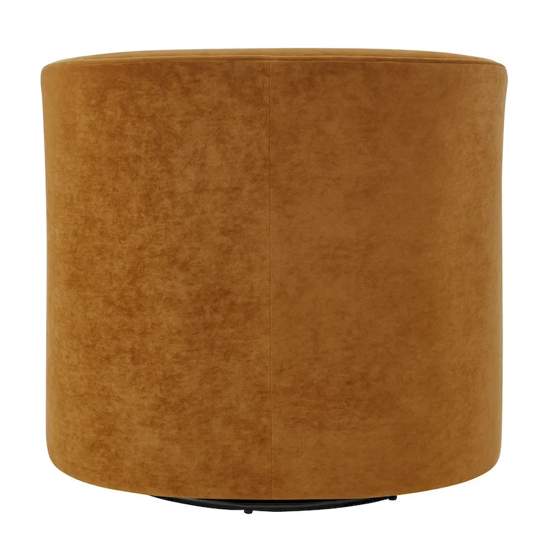 Fauteuil tonneau pivotant en tissu