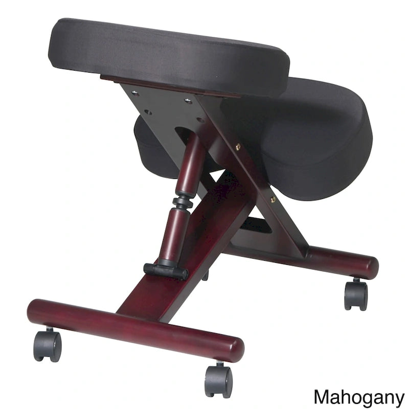 Chaise à genoux ergonomique en bois et mousse à mémoire de forme