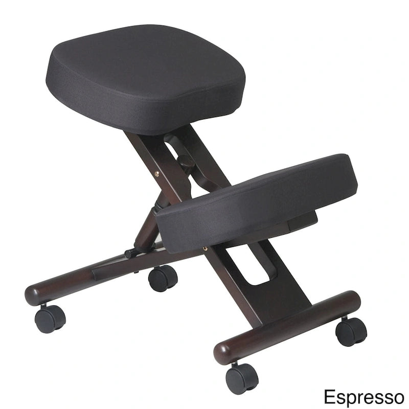Chaise à genoux ergonomique en bois et mousse à mémoire de forme