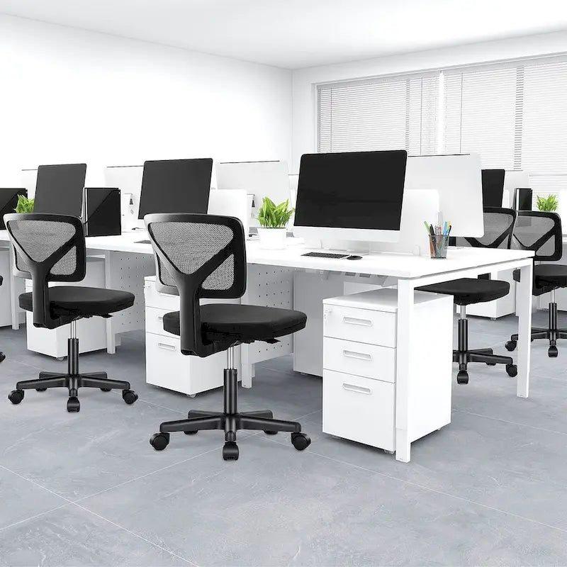 Chaise de bureau sans accoudoirs avec dossier