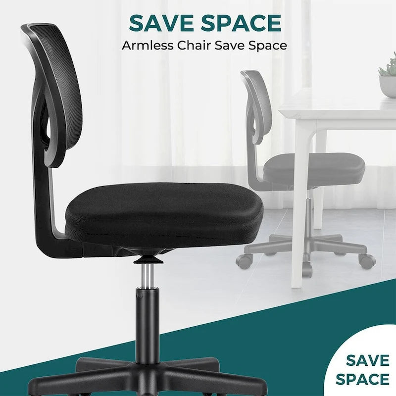 Chaise de bureau sans accoudoirs avec dossier
