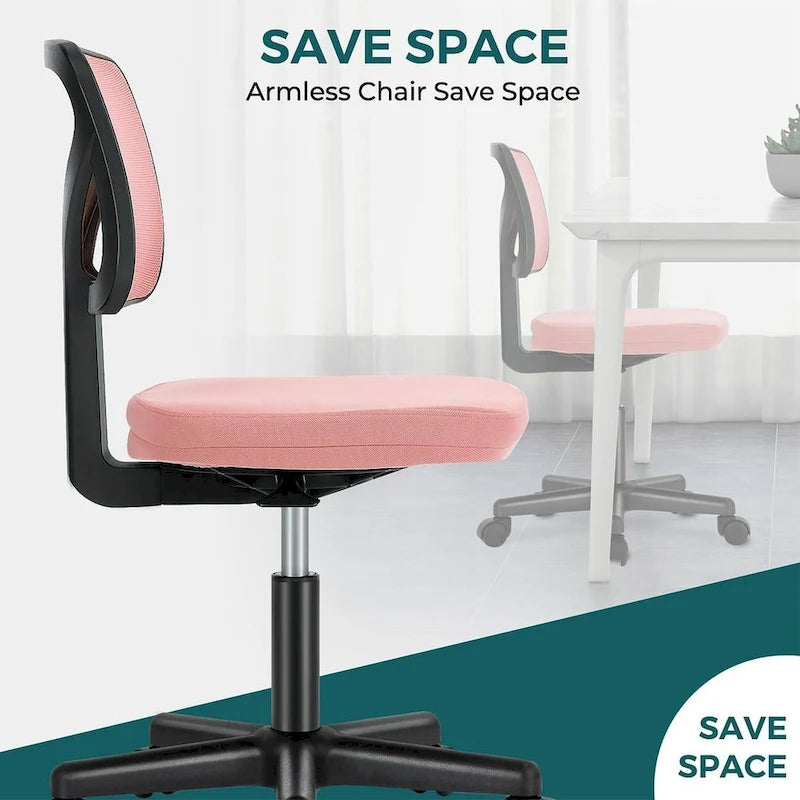 Chaise de bureau sans accoudoirs avec dossier
