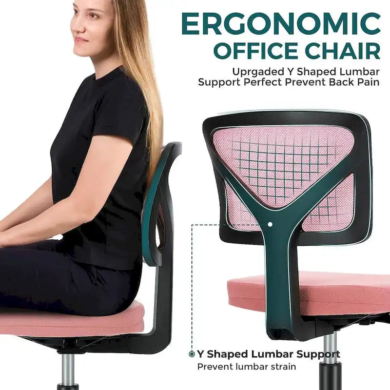 Chaise de bureau sans accoudoirs avec dossier