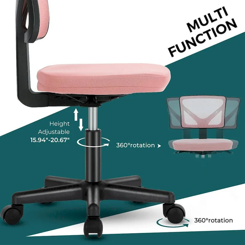 Chaise de bureau sans accoudoirs avec dossier