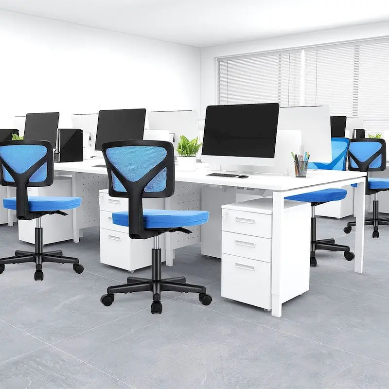 Chaise de bureau sans accoudoirs avec dossier