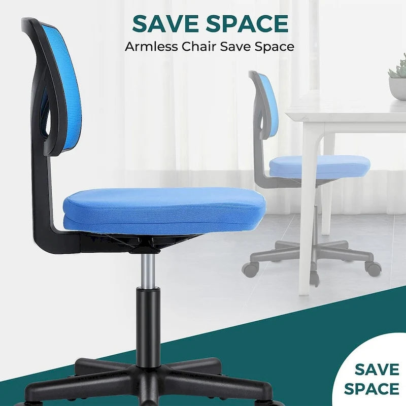 Chaise de bureau sans accoudoirs avec dossier