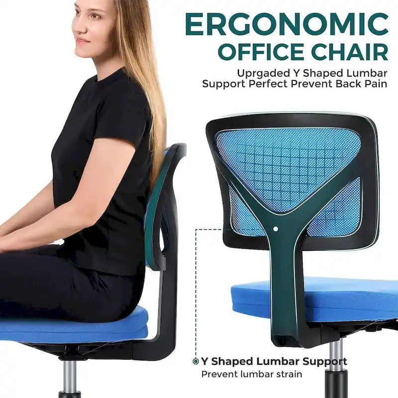Chaise de bureau sans accoudoirs avec dossier