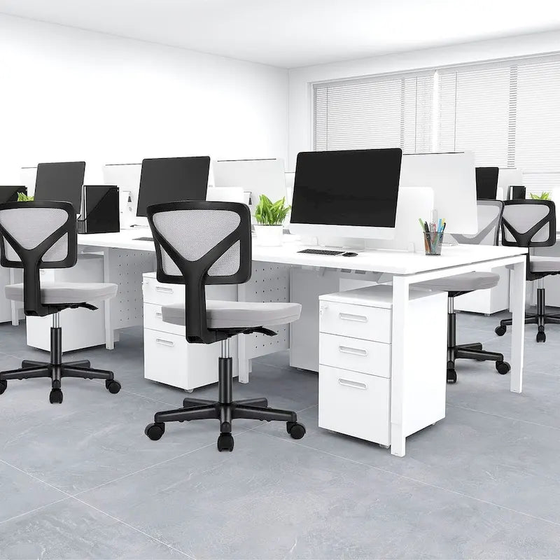 Chaise de bureau sans accoudoirs avec dossier
