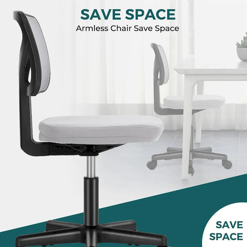 Chaise de bureau sans accoudoirs avec dossier