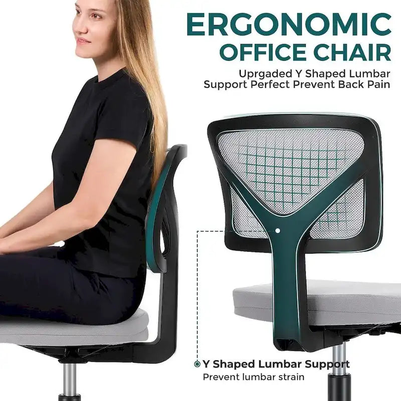 Chaise de bureau sans accoudoirs avec dossier