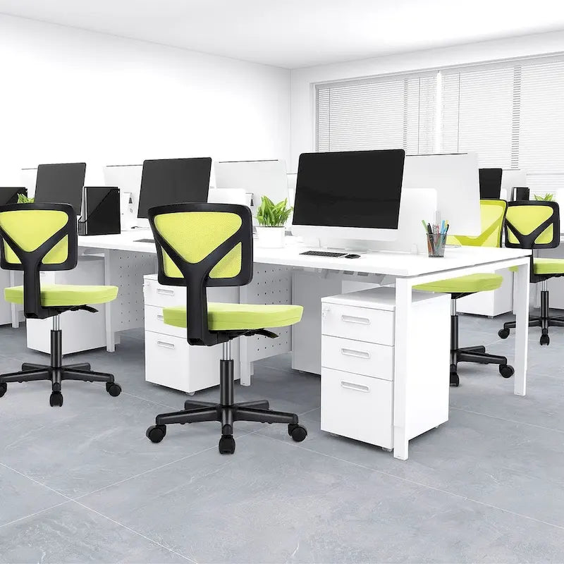 Chaise de bureau sans accoudoirs avec dossier