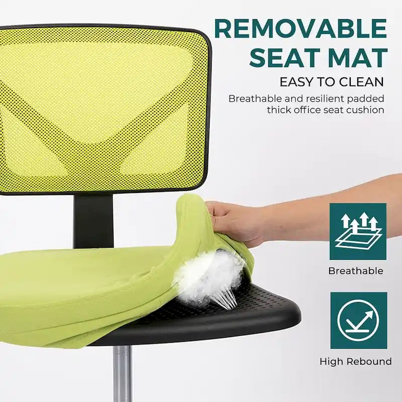Chaise de bureau sans accoudoirs avec dossier