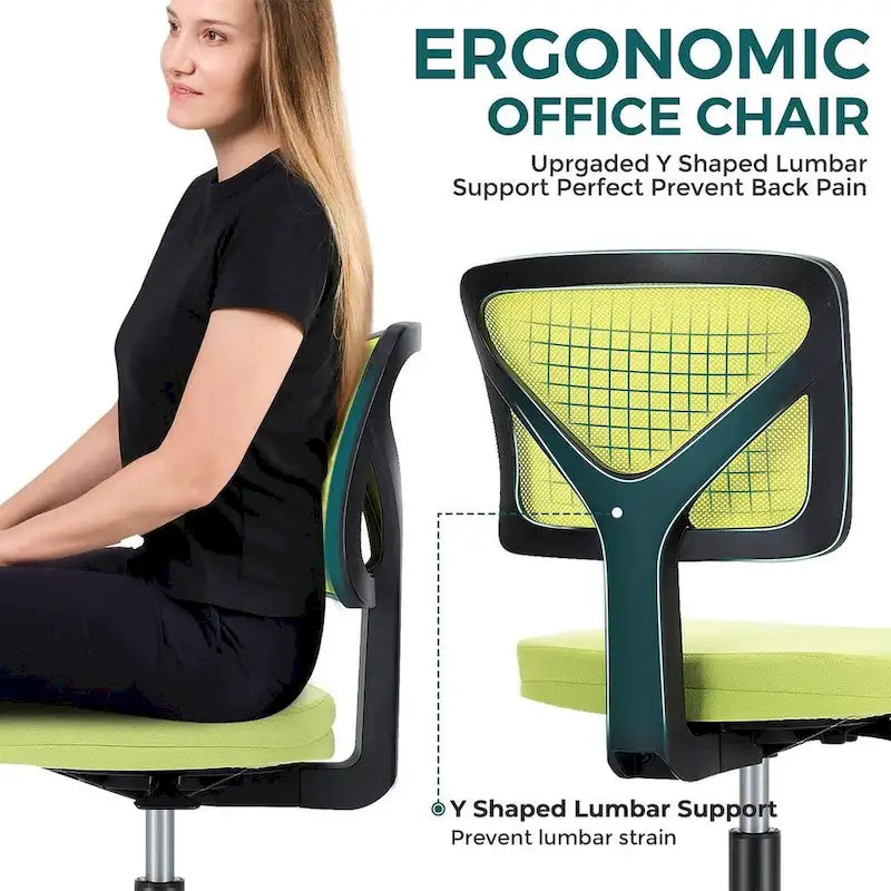 Chaise de bureau sans accoudoirs avec dossier