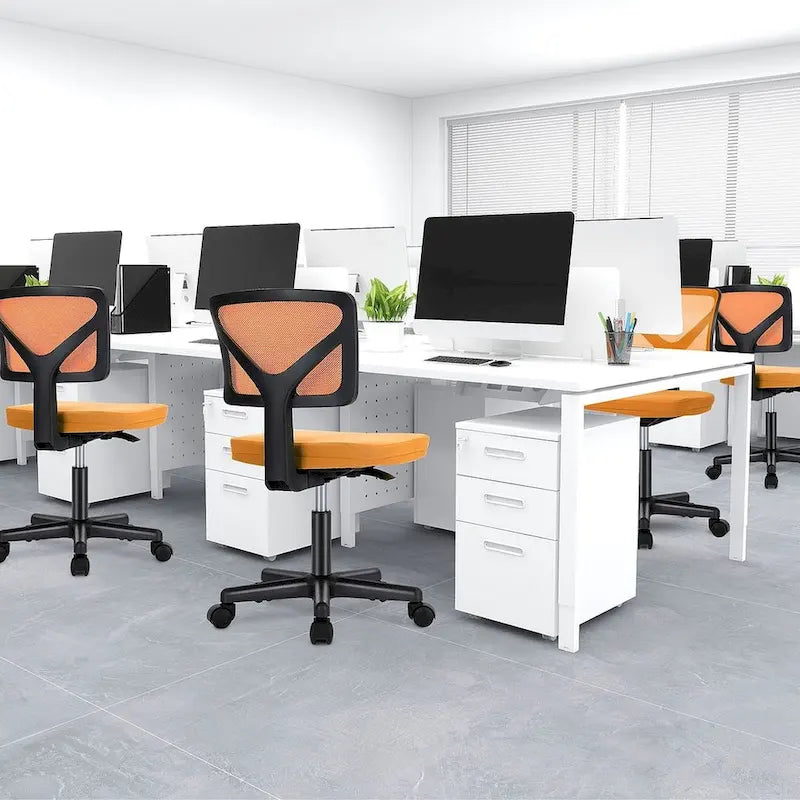 Chaise de bureau sans accoudoirs avec dossier
