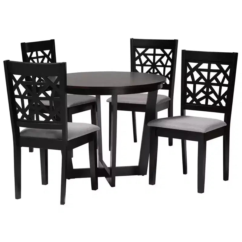 Baxton Studio Jamie Moden Wood 5-Piece Dining Set