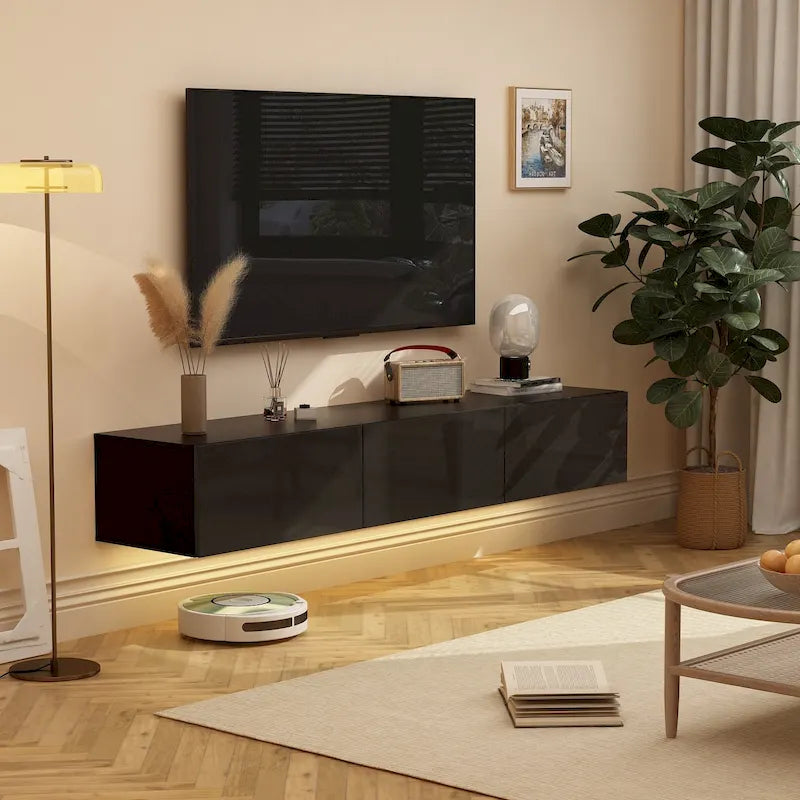 Meuble TV flottant mural avec LEDMeuble TV Meuble TV flottant