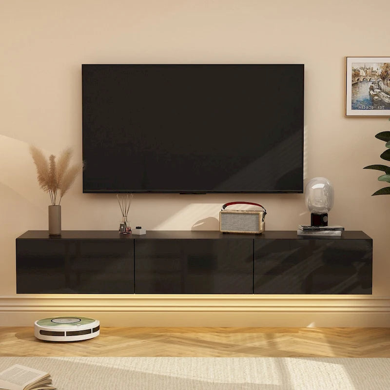 Meuble TV flottant mural avec LEDMeuble TV Meuble TV flottant