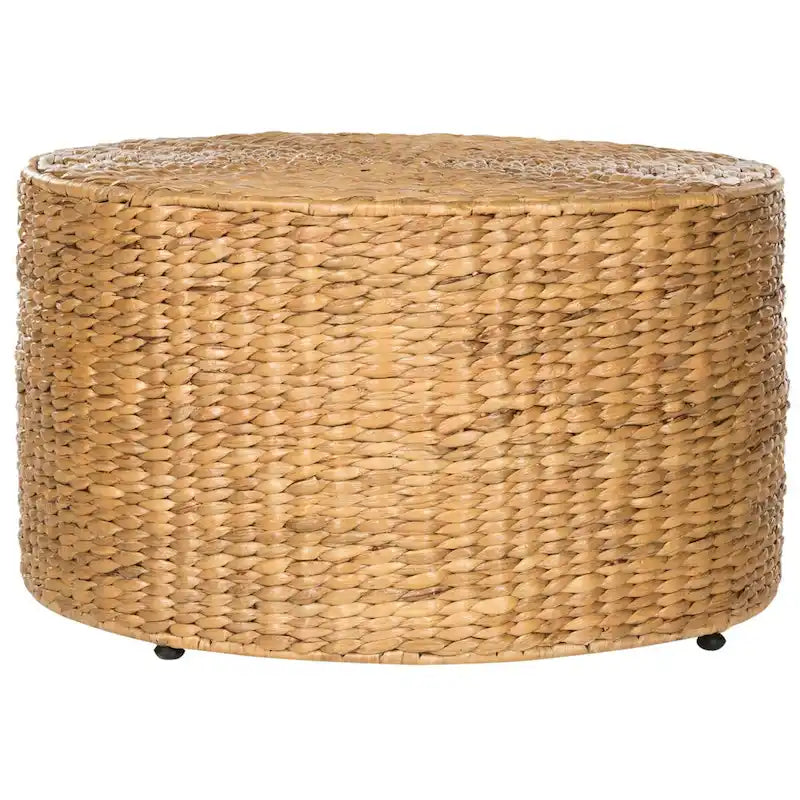 Table basse en osier naturel Coastal (entièrement assemblée) - 28,5 x 28,5 x 17 - 29L x 29P x 17H