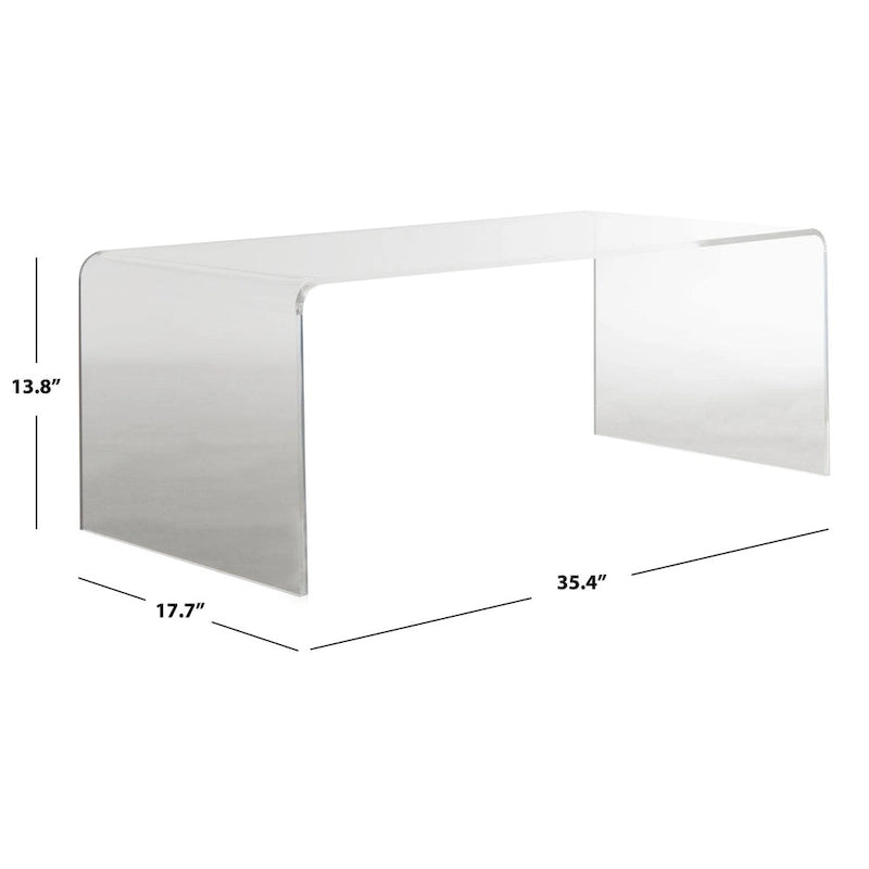 Table Basse en Acrylique Transparent - 35,4 x 17,7 x 13,8 - 35Lx18Px14H