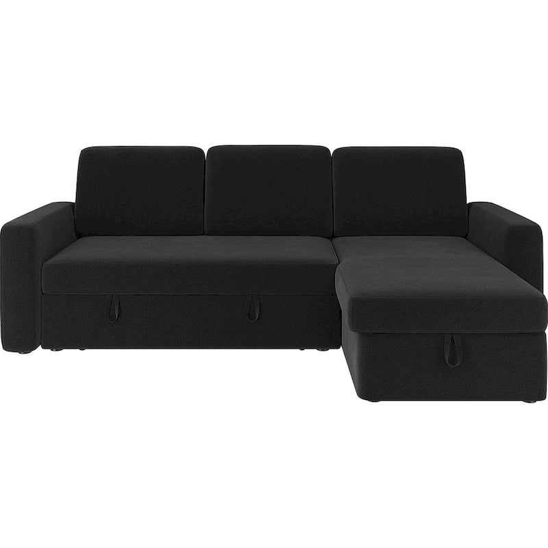 Canapé d'angle réversible avec lit gigogne et rangement - 83x 57.5x33