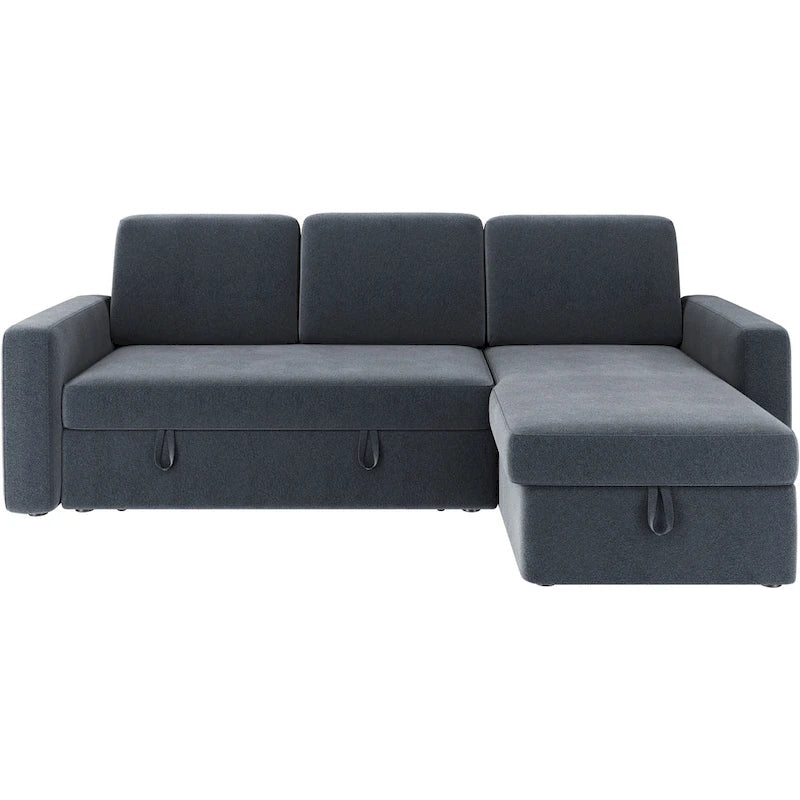Canapé d'angle réversible avec lit gigogne et rangement - 83x 57.5x33