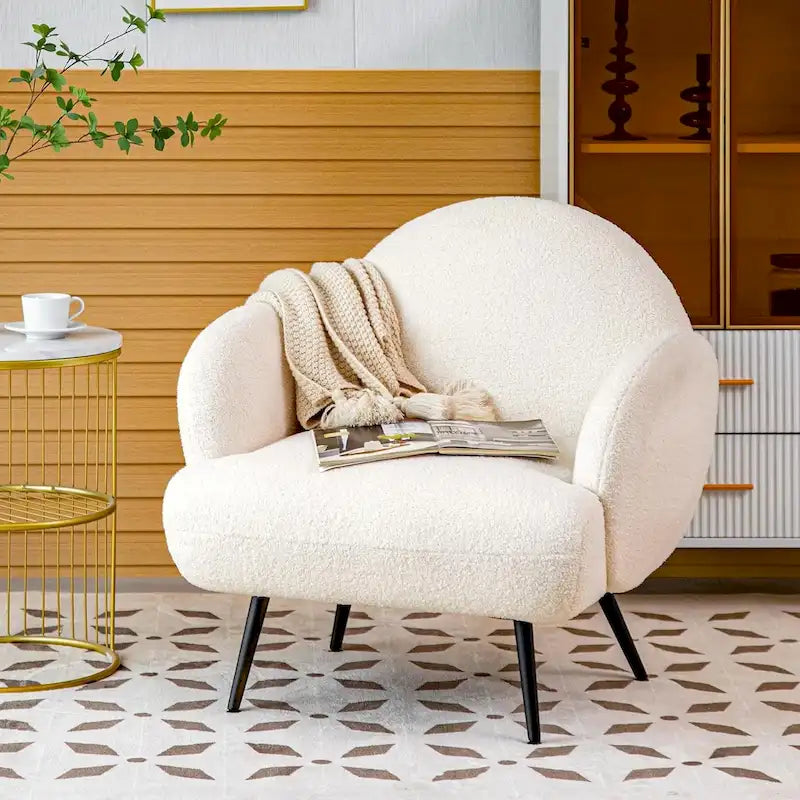 Fauteuil d'appoint moderne rembourré pour salon, chambre à coucher