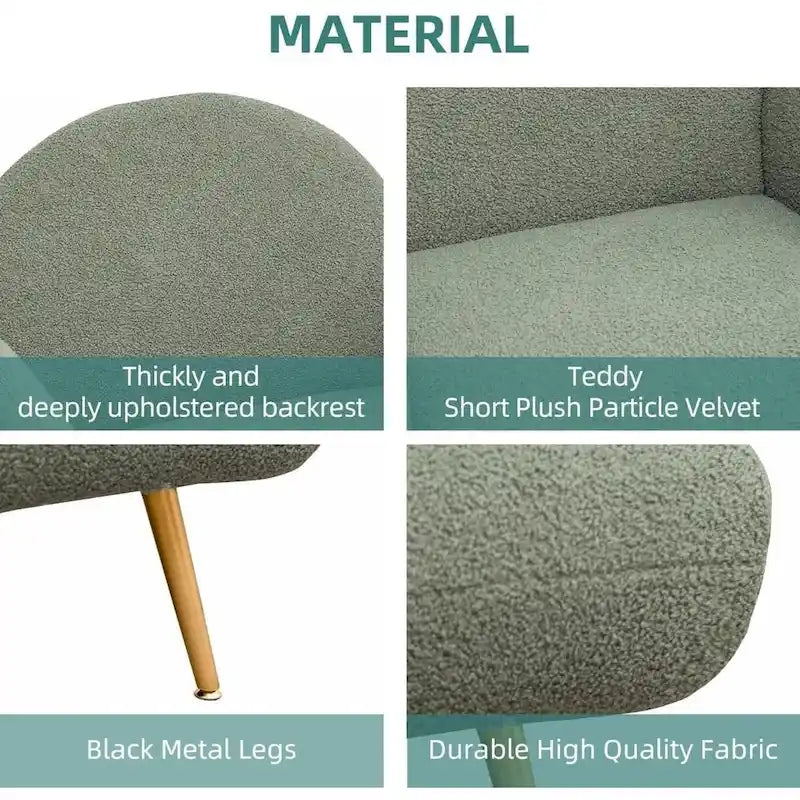Fauteuil d'appoint moderne rembourré pour salon, chambre à coucher