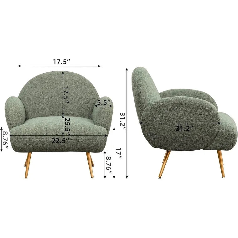Fauteuil d'appoint moderne rembourré pour salon, chambre à coucher