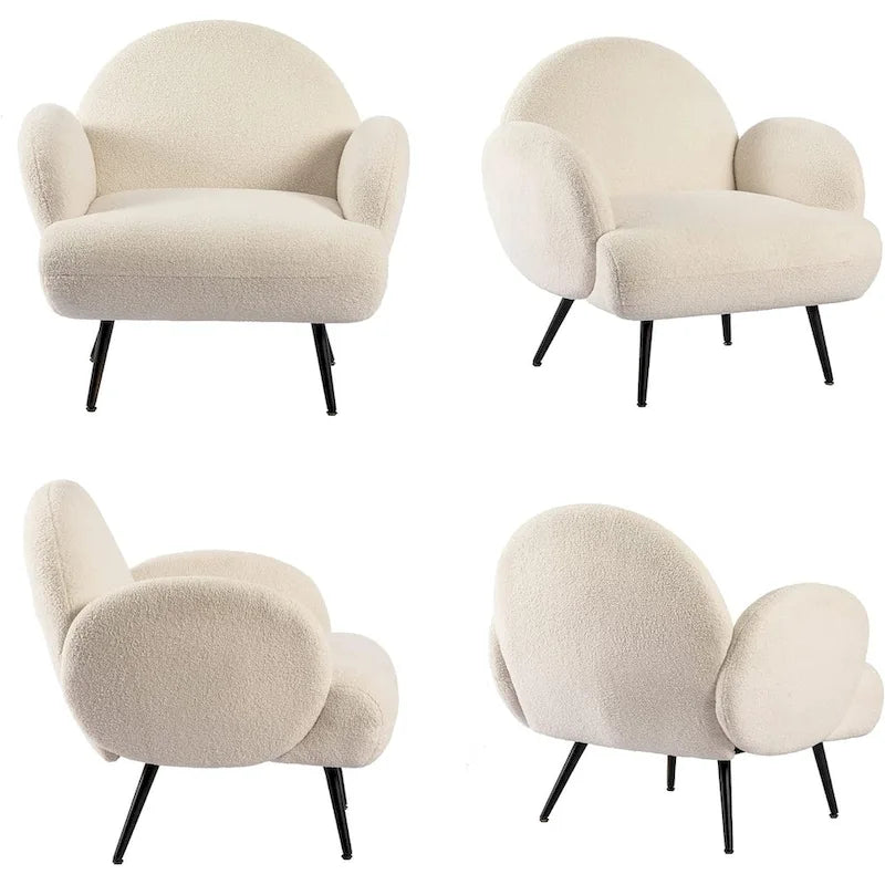Fauteuil d'appoint moderne rembourré pour salon, chambre à coucher