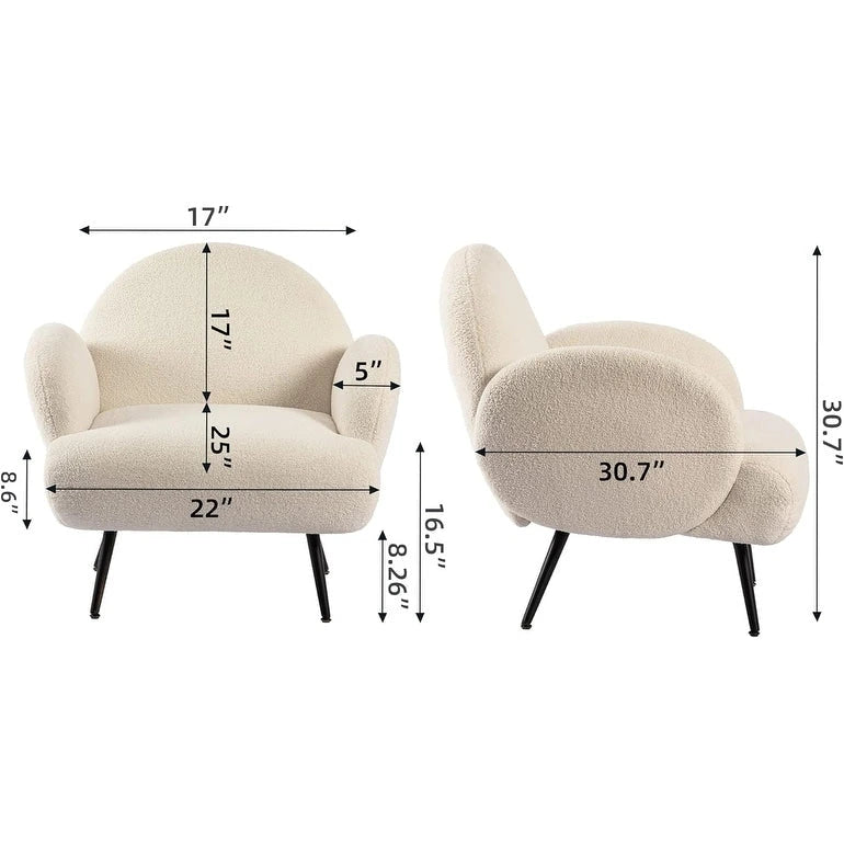 Fauteuil d'appoint moderne rembourré pour salon, chambre à coucher