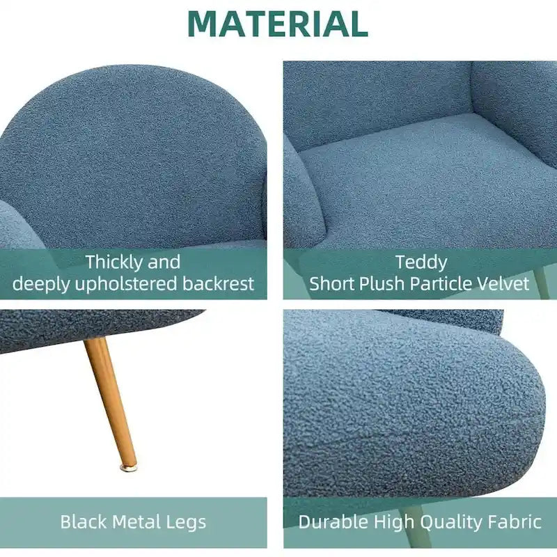Fauteuil d'appoint moderne rembourré pour salon, chambre à coucher