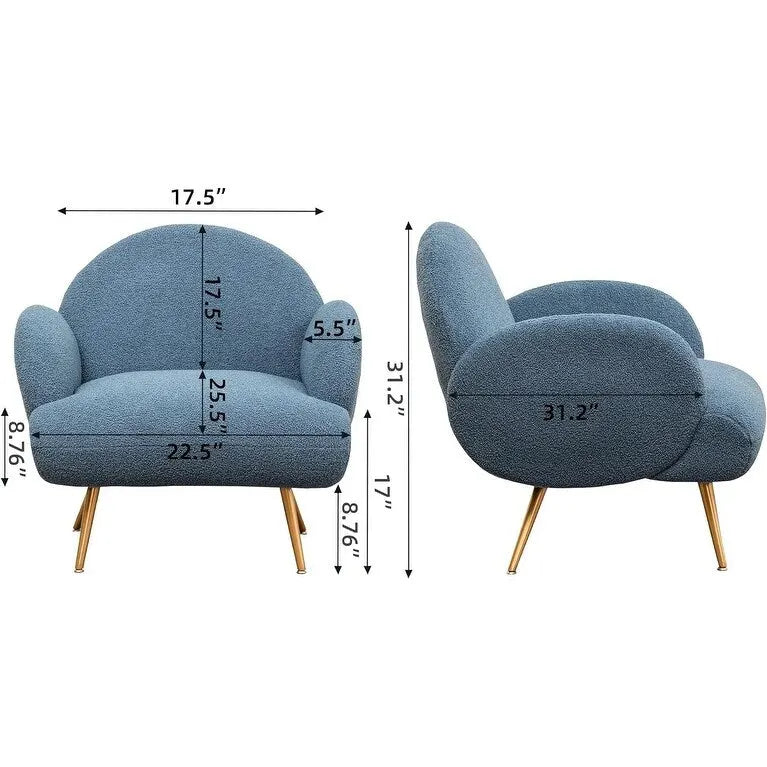 Fauteuil d'appoint moderne rembourré pour salon, chambre à coucher