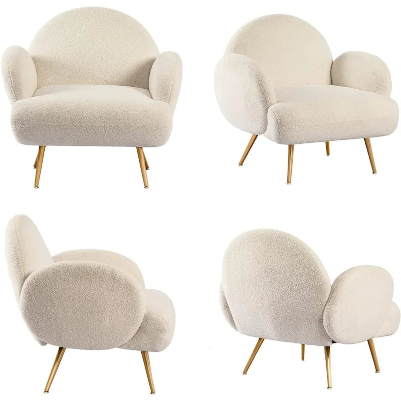 Fauteuil d'appoint moderne rembourré pour salon, chambre à coucher