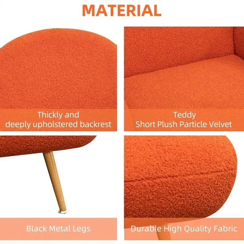 Fauteuil d'appoint moderne rembourré pour salon, chambre à coucher