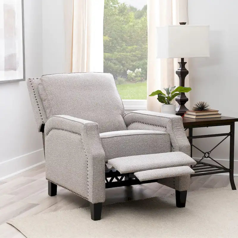 Fauteuil inclinable à dossier poussé et rembourré
