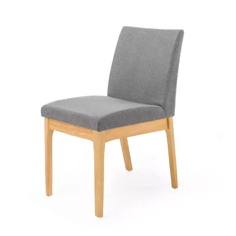 GDFStudio Hampton 7 Pieces Mid Century Modern Upholstered Rubber Wood Dining Set