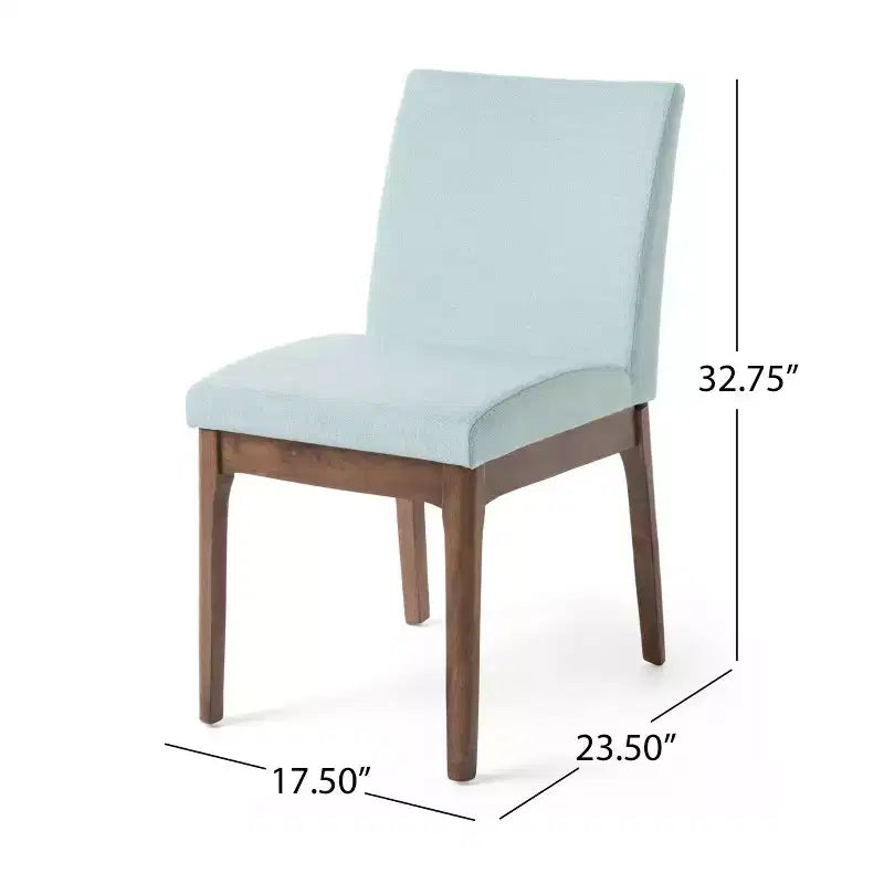 GDFStudio Hampton 7 Pieces Mid Century Modern Upholstered Rubber Wood Dining Set