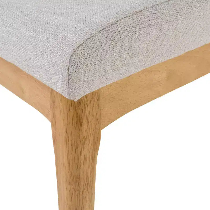 GDFStudio Hampton 7 Pieces Mid Century Modern Upholstered Rubber Wood Dining Set