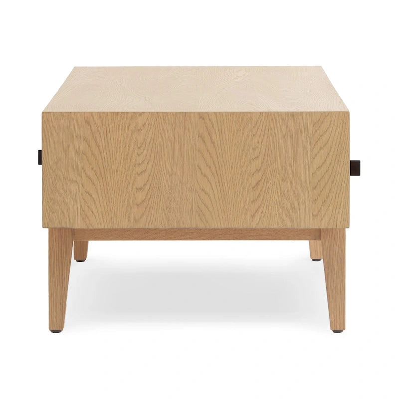 Table basse en chêne avec rangement pour salon