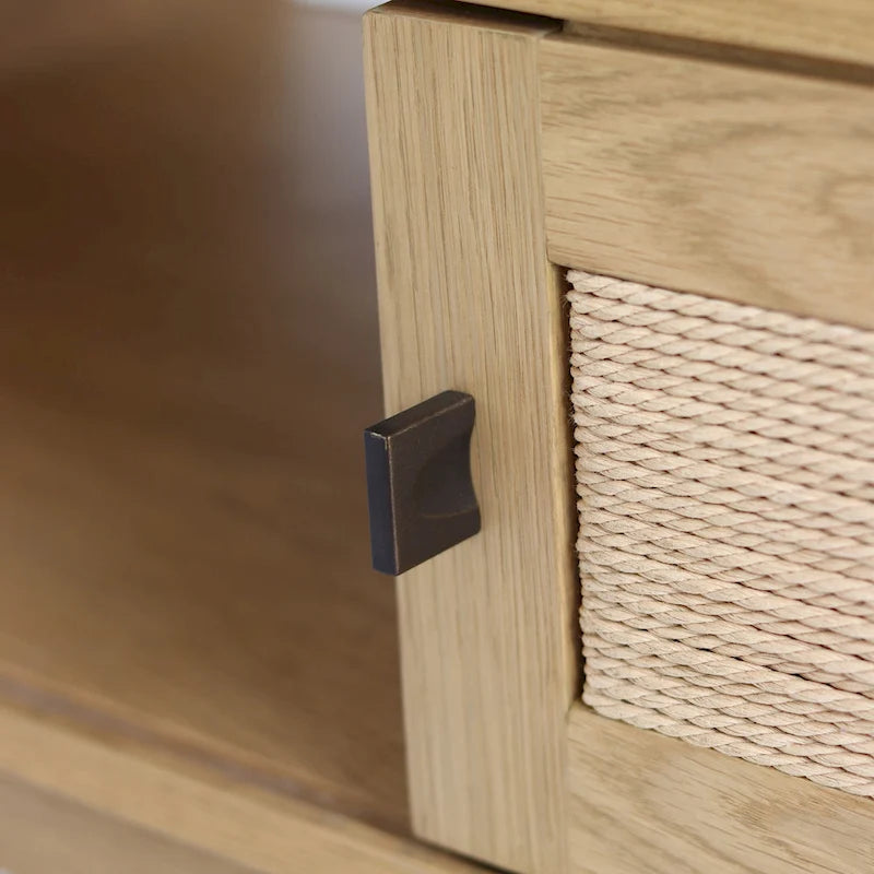 Table basse en chêne avec rangement pour salon