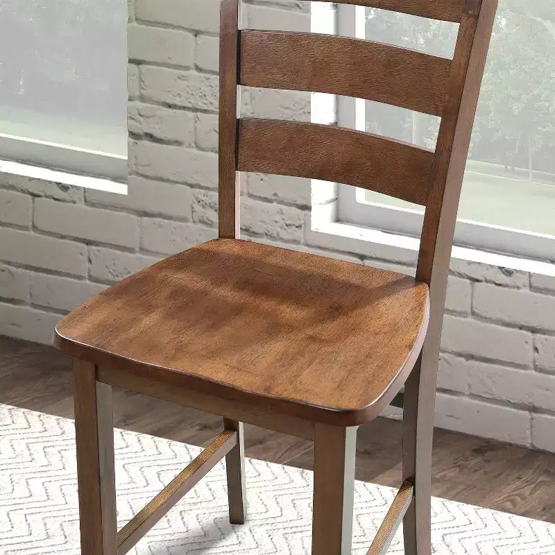 HOMES: Inside + Out 5pc Danca Transitional Square Counter Height Dining Set