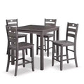 HOMES: Inside + Out 5pc Danca Transitional Square Counter Height Dining Set